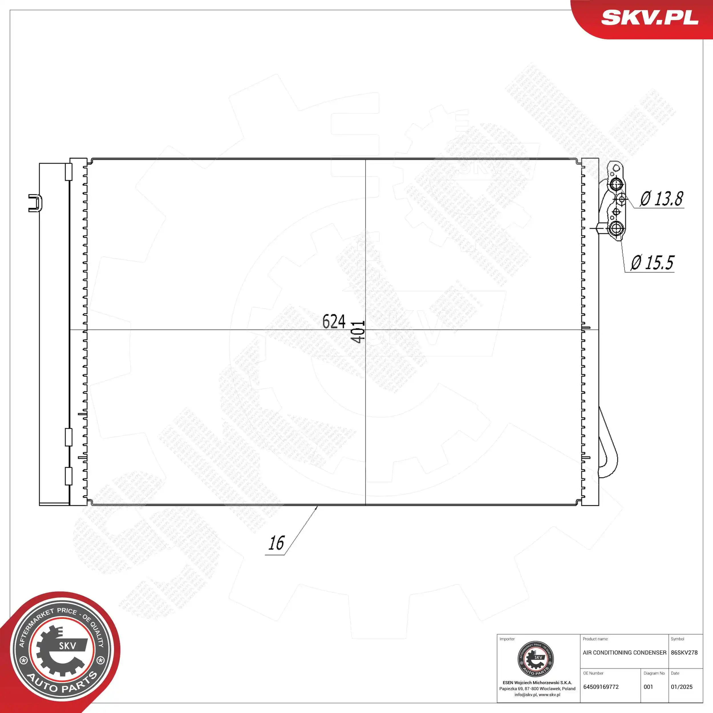 Condenser, air conditioning